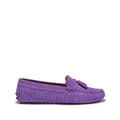 Loafers, purple embossed suede - QHA UK