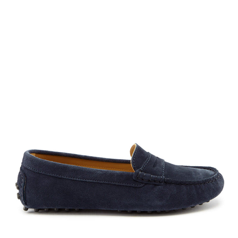 Hugs & Co Womens Navy Blue Suede Penny Driving Loafers EU 36-42 product image 1