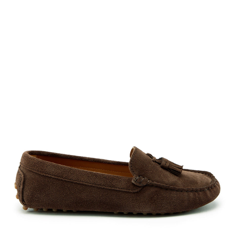 Hugs & Co Womens Brown Suede Tasselled Driving Loafers EU 36-42 product image 1