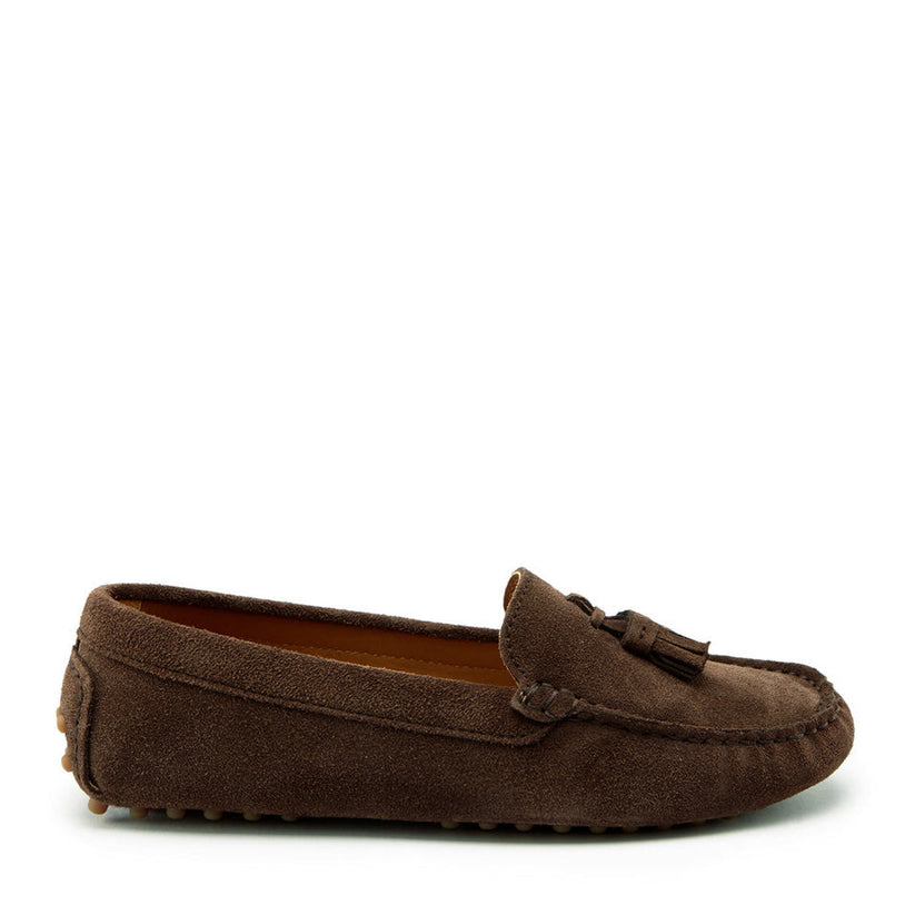 Hugs & Co Womens Brown Suede Tasselled Driving Loafers EU 36-42 product image 1