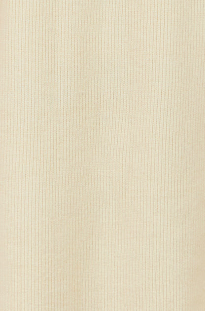 Yumi Women's Ivory Ribbed Knit Maxi Cardigan with Pockets and Drop Sleeves