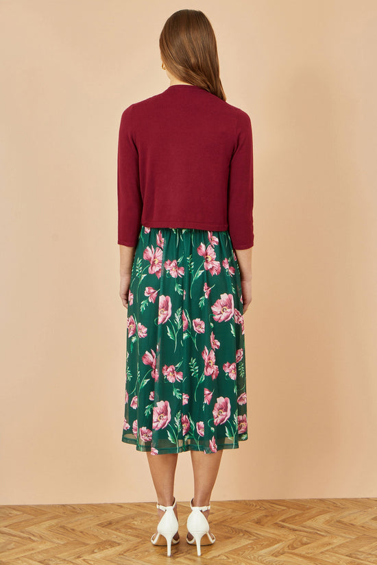Yumi Burgundy Knitted Bolero - QHA UK