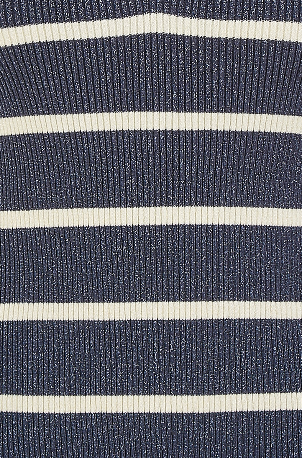 Yumi Navy Striped Sparkle Knitted Vest Top