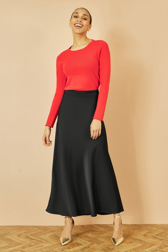 Yumi Red Sparkle Knit Jumper - QHA UK