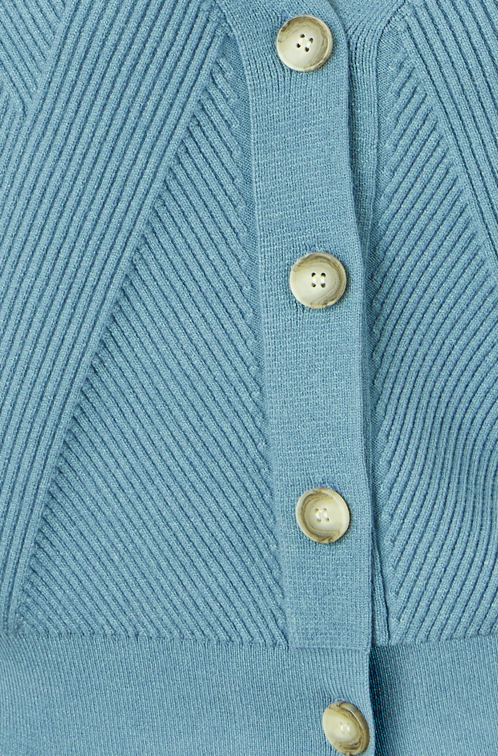 Yumi Blue Relaxed Fit Cardigan With Stitch Detail