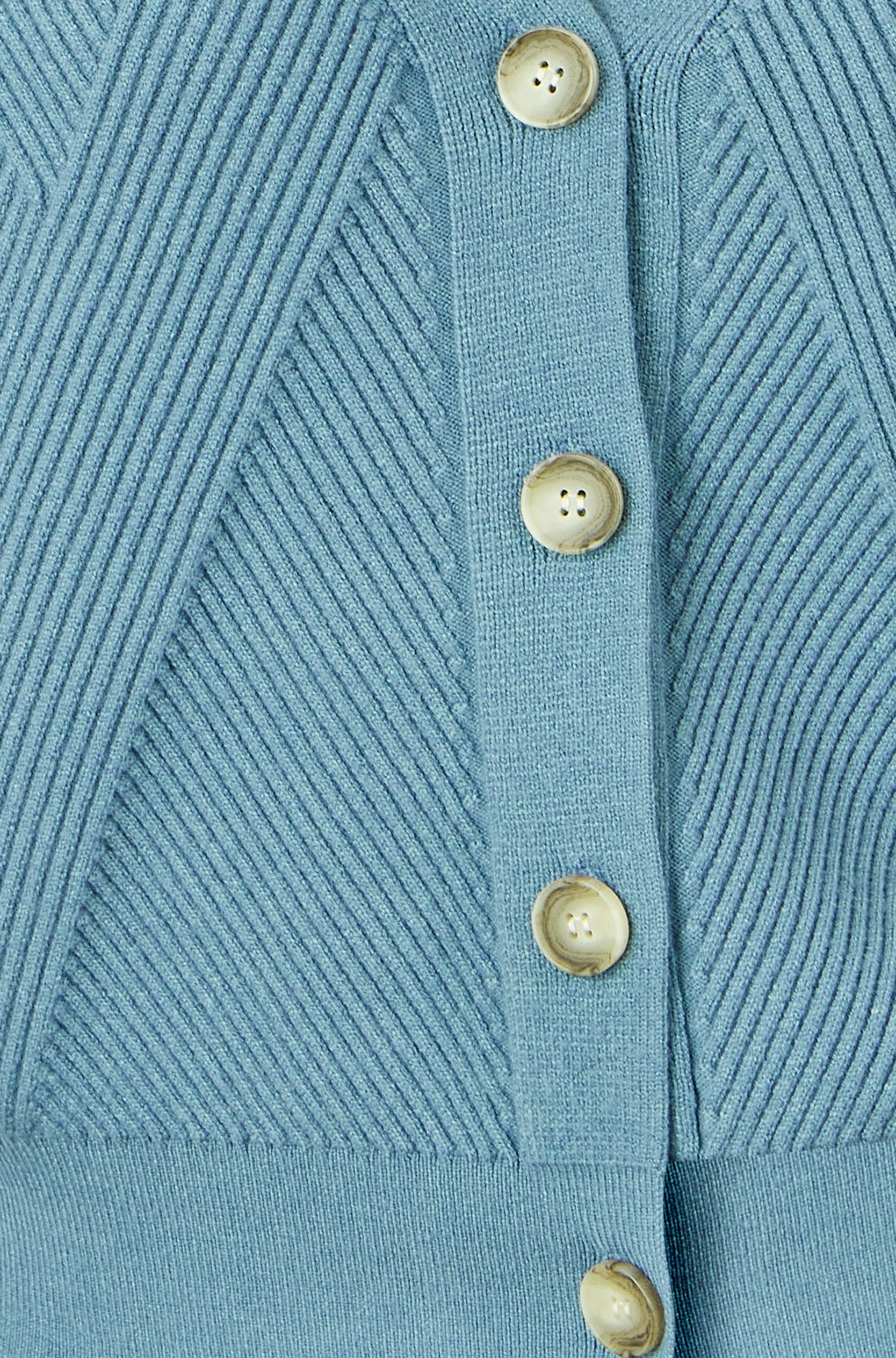 Yumi Blue Relaxed Fit Cardigan With Stitch Detail