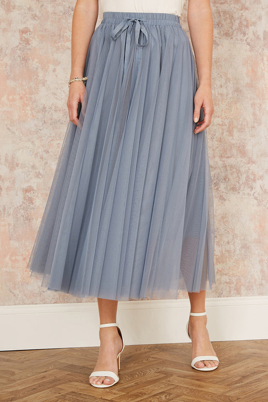 Yumi Blue Mesh Tulle Skirt - QHA UK
