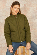 Yumi Green Short Quilted Jacket - QHA UK
