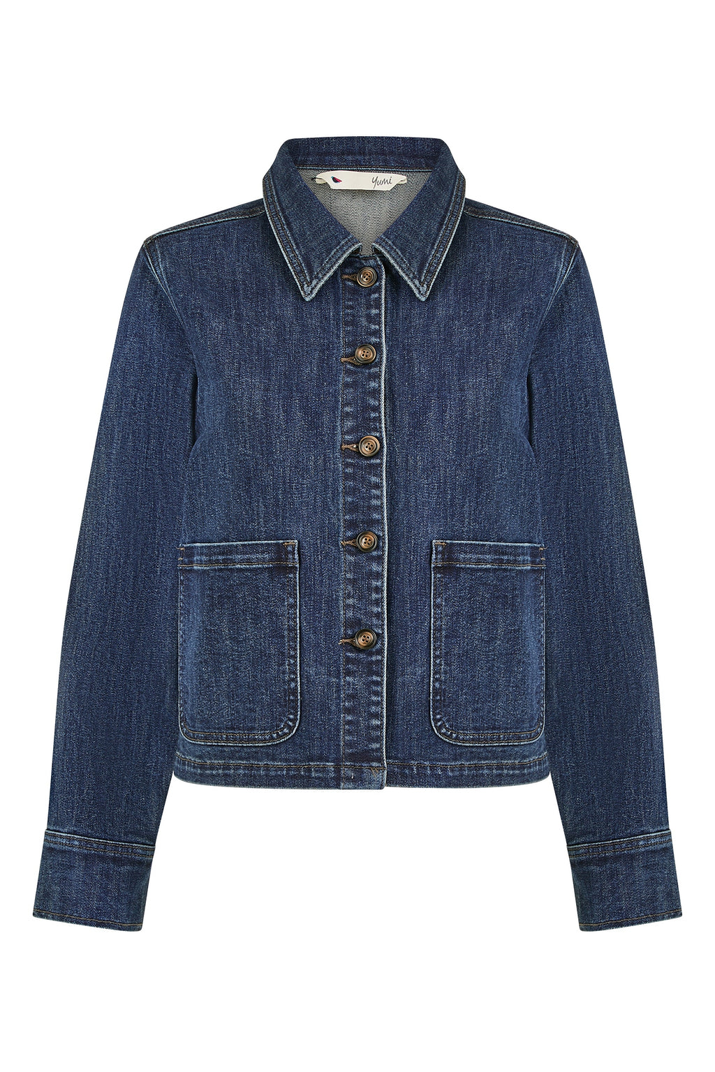 Yumi Blue Denim Jacket With Patch Pockets - QHA UK