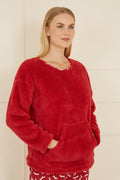 Yumi Red Pyjamas With Fleece Top And Dachshund Print Trousers - QHA UK