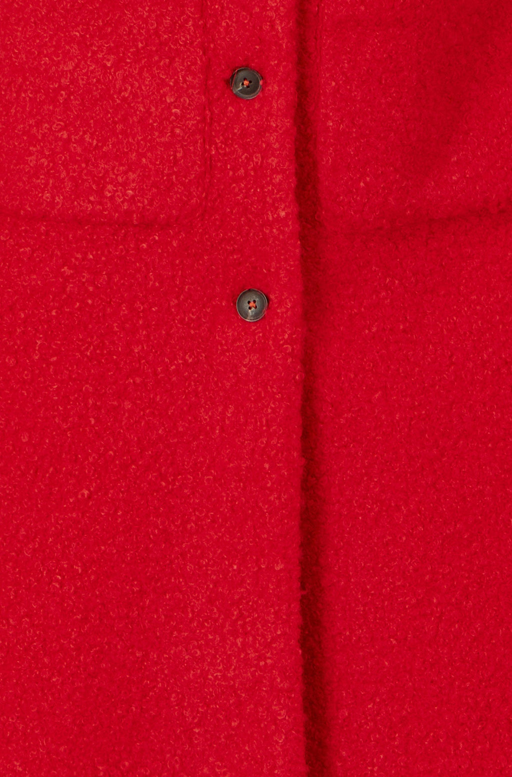 Yumi Red Boucle Long Line Coat - QHA UK