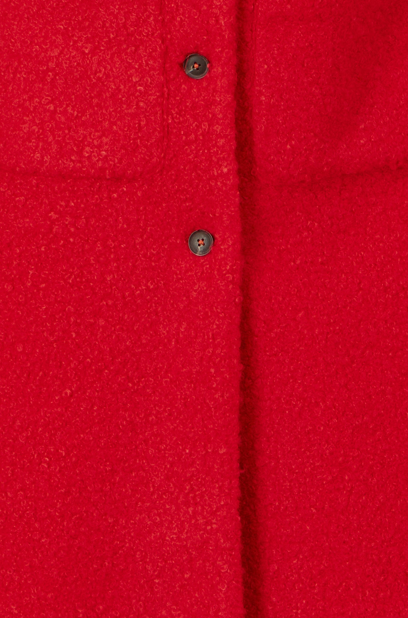 Yumi Red Boucle Long Line Coat - QHA UK
