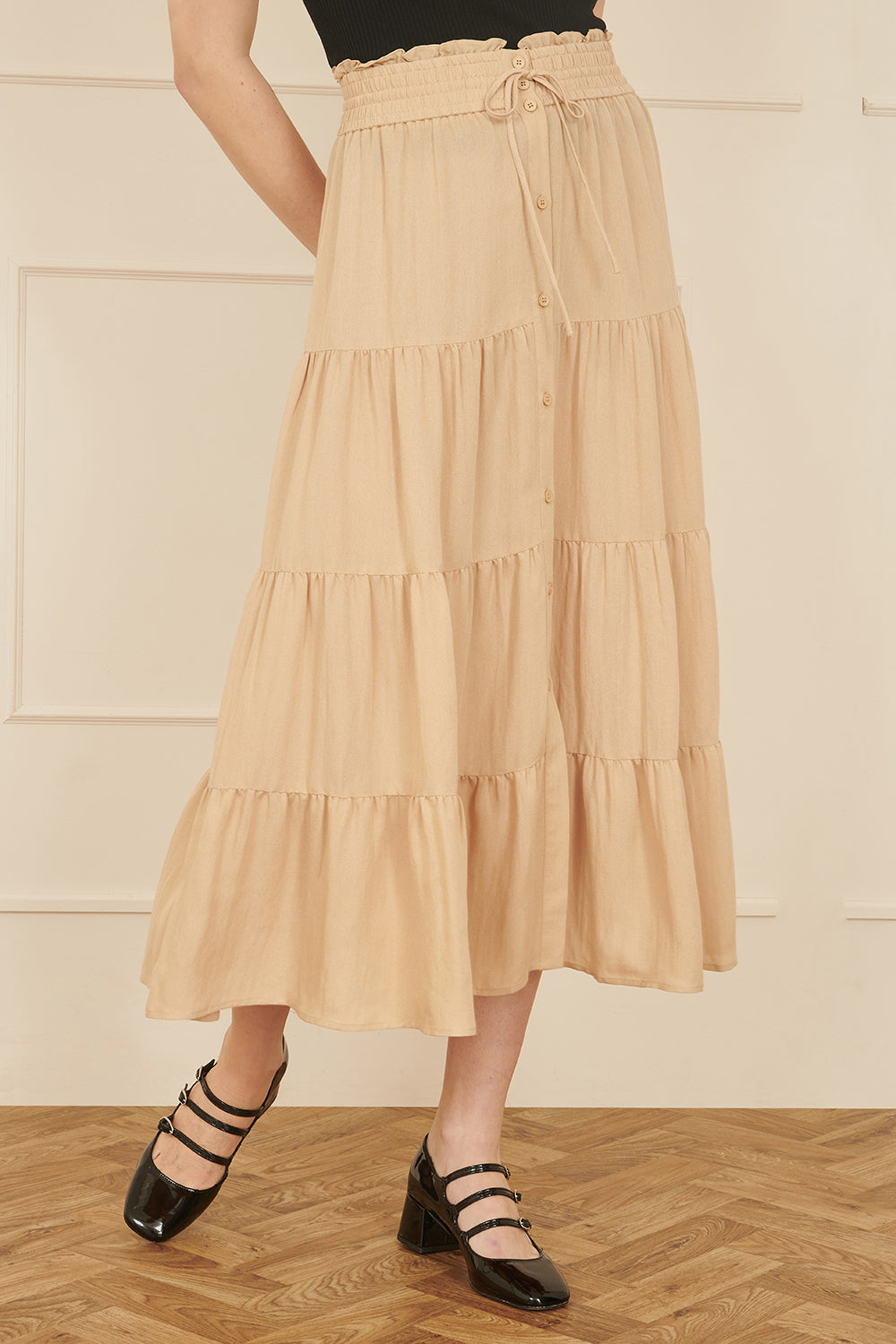 Yumi Stone Midi Boho Skirt - QHA UK
