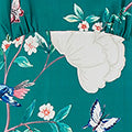 Yumi Green Mesh Bird And Floral Print Midi Dress With Ruffles - QHA UK
