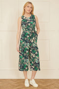 Yumi Green Leaf Culotte Jumpsuit - QHA UK