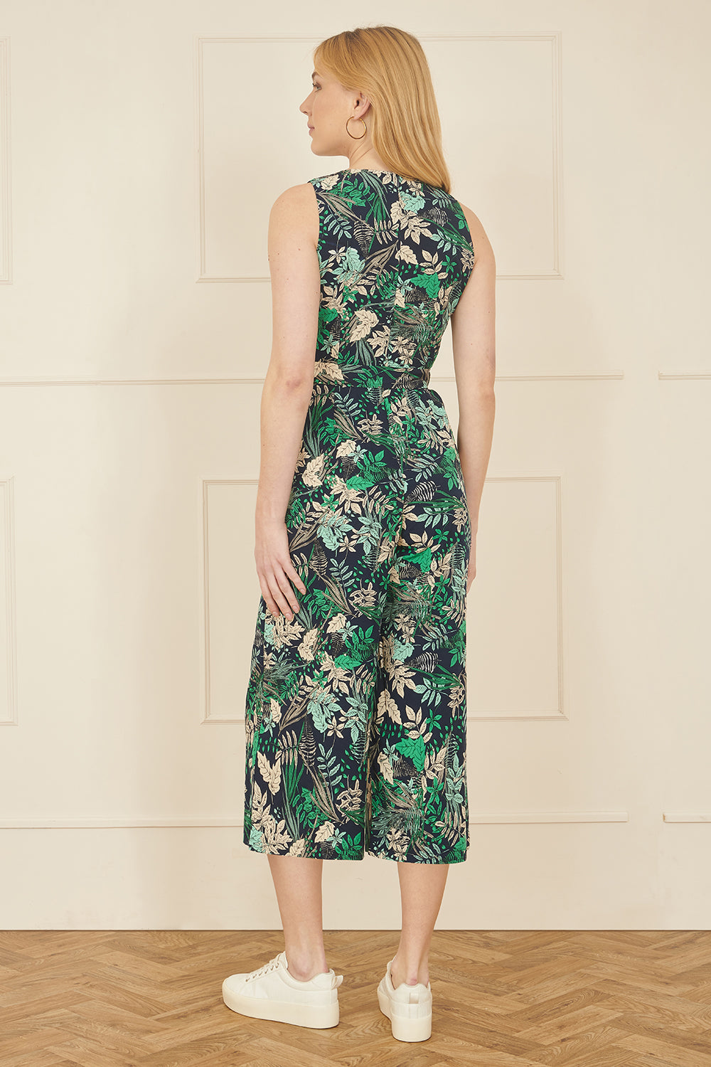 Yumi Green Leaf Culotte Jumpsuit - QHA UK