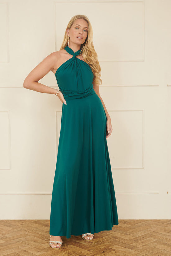 Yumi Green Jersey Stretch Multiway Midi Dress - QHA UK