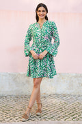 Yumi Green Leopard Print Tunic - QHA UK
