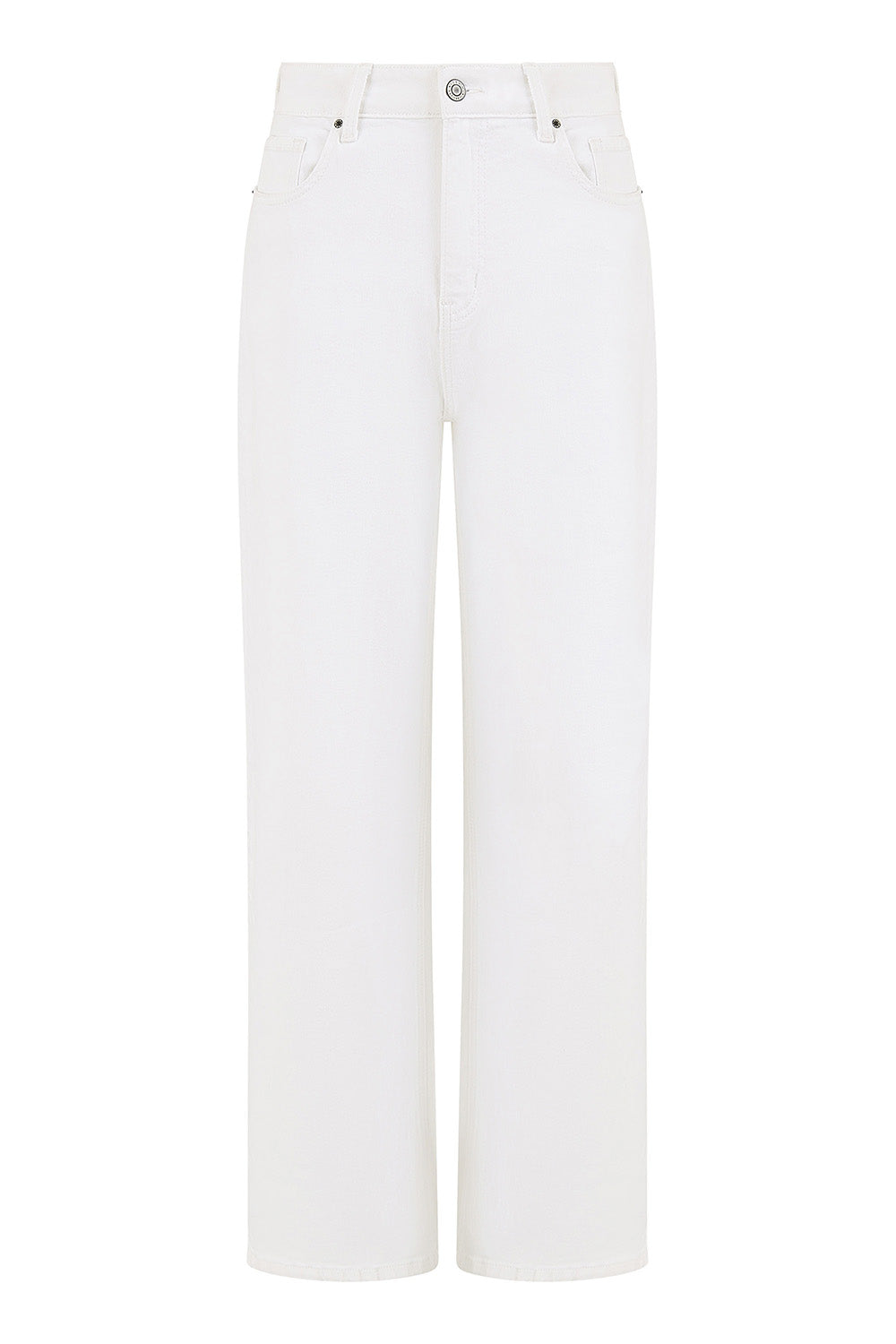 Yumi White Wide Leg High Waist Jeans - QHA UK