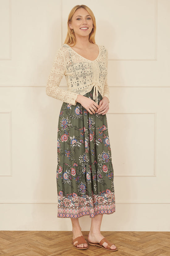 Yumi Ivory Crochet Top With Front Ruching - QHA UK
