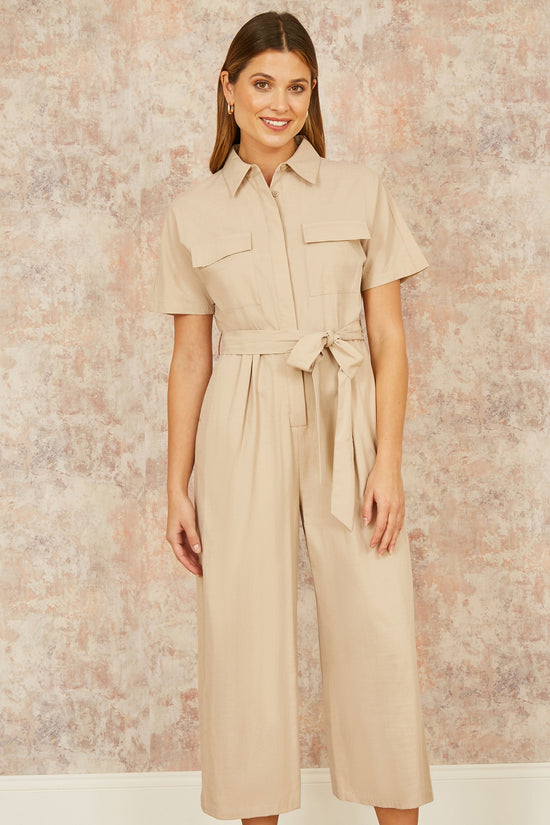 Yumi Stone Utility Relaxed Fit Jumpsuit - QHA UK