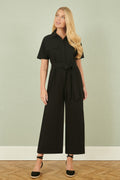 Yumi Black Utility Relaxed Fit Jumpsuit - QHA UK