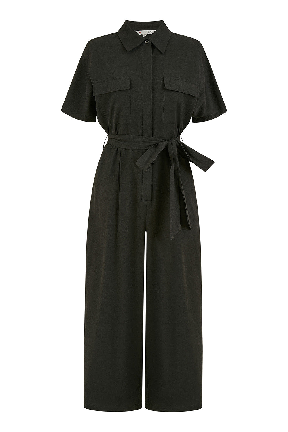 Yumi Black Utility Relaxed Fit Jumpsuit - QHA UK