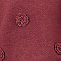 Yumi Burgundy Knitted Jumper With Crochet Flowers - QHA UK