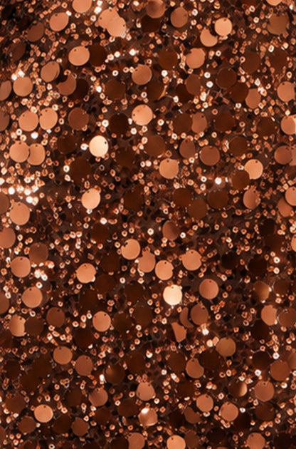 Yumi Women’s Copper Oversized Sequin Mini Tunic Dress