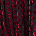 Yumi Burgundy Velour Spot Midi Skater Dress - QHA UK
