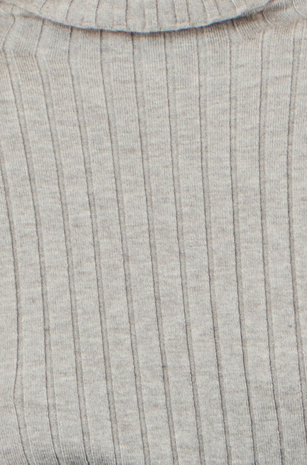 Yumi Grey Ribbed Knit Roll Neck Jumper