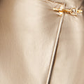 Yumi Gold Faux Leather Wrap Mini Skirt - QHA UK