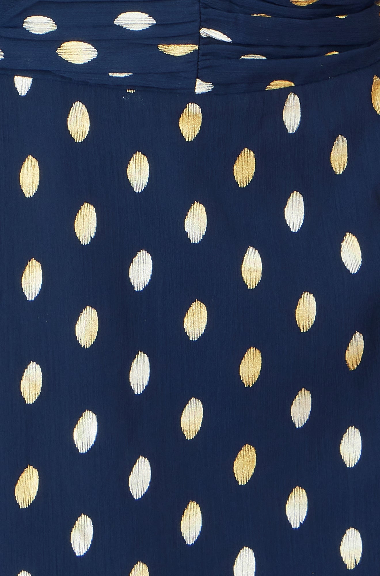 Yumi Navy Foil Print Midi Dress