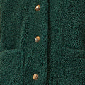 Yumi Green Short Teddy Bear Jacket - QHA UK