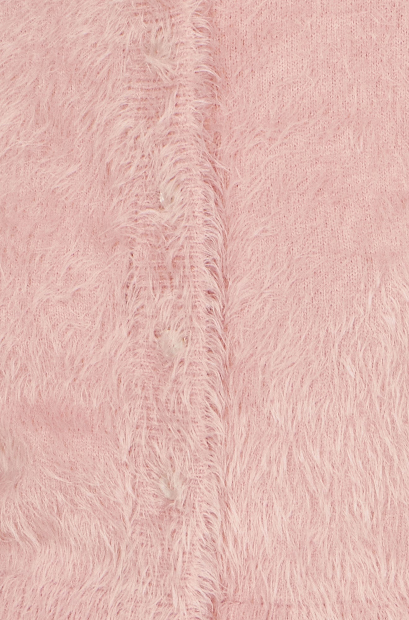 Yumi Pink Eyelash Knit Cropped Cardigan