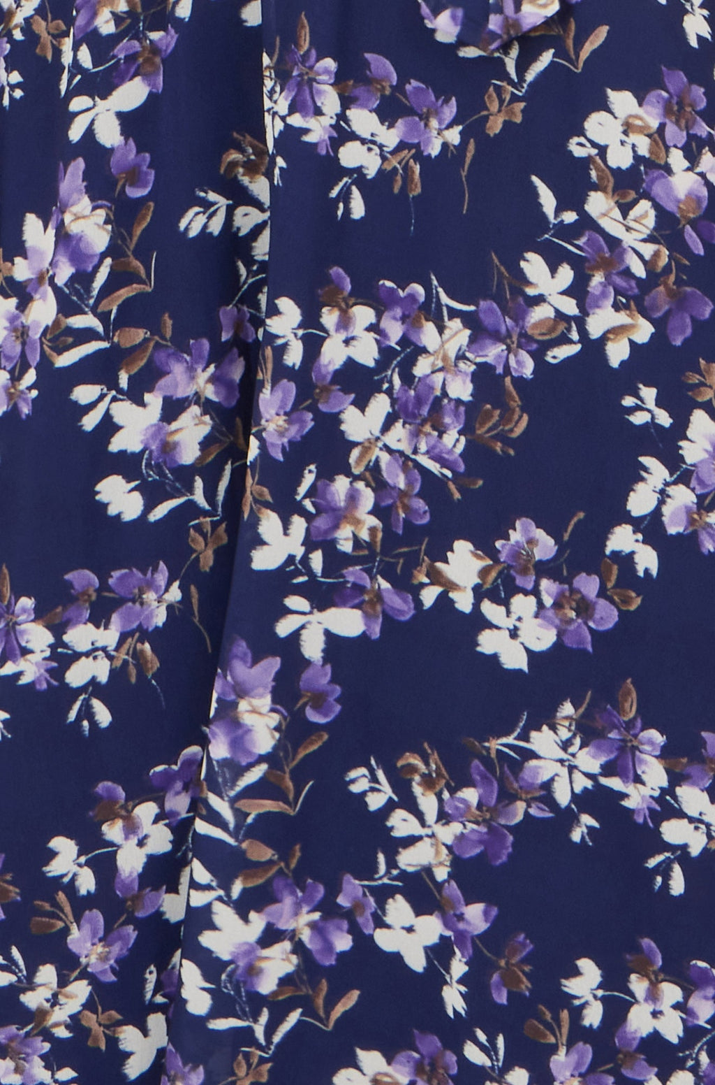 Yumi Navy Blossom Print Midi Skater Dress With Angel Sleeves - QHA UK
