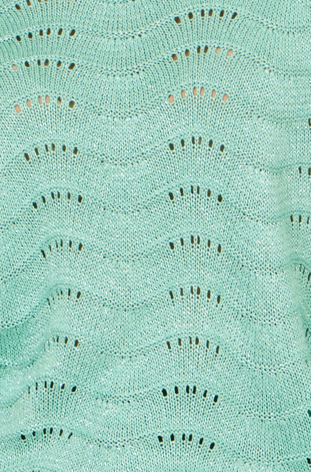 Yumi Aqua Wave Metallic Thread Relaxed Jumper