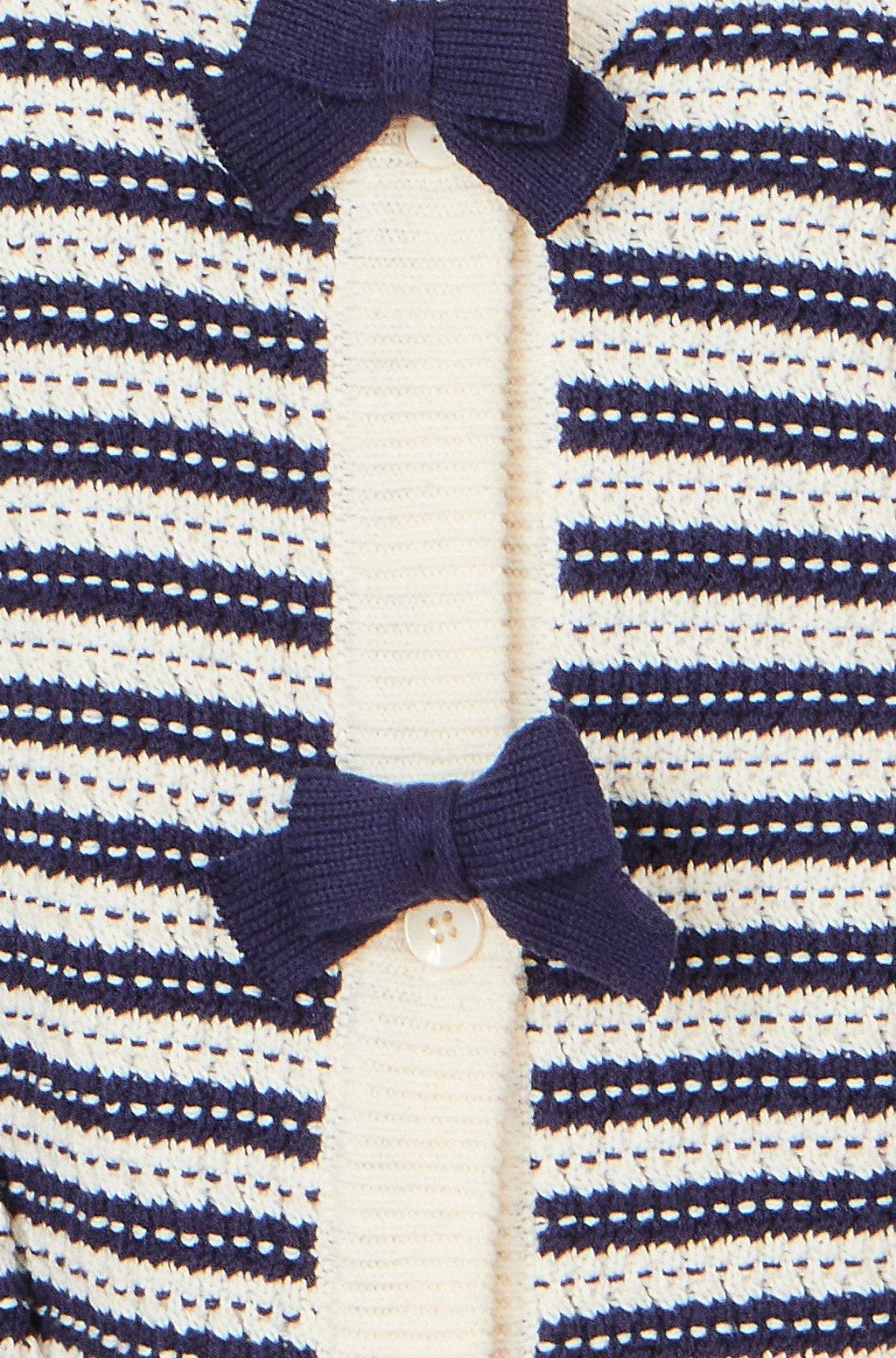 Yumi Multicolour Block Stripe Tie Front Cardigan