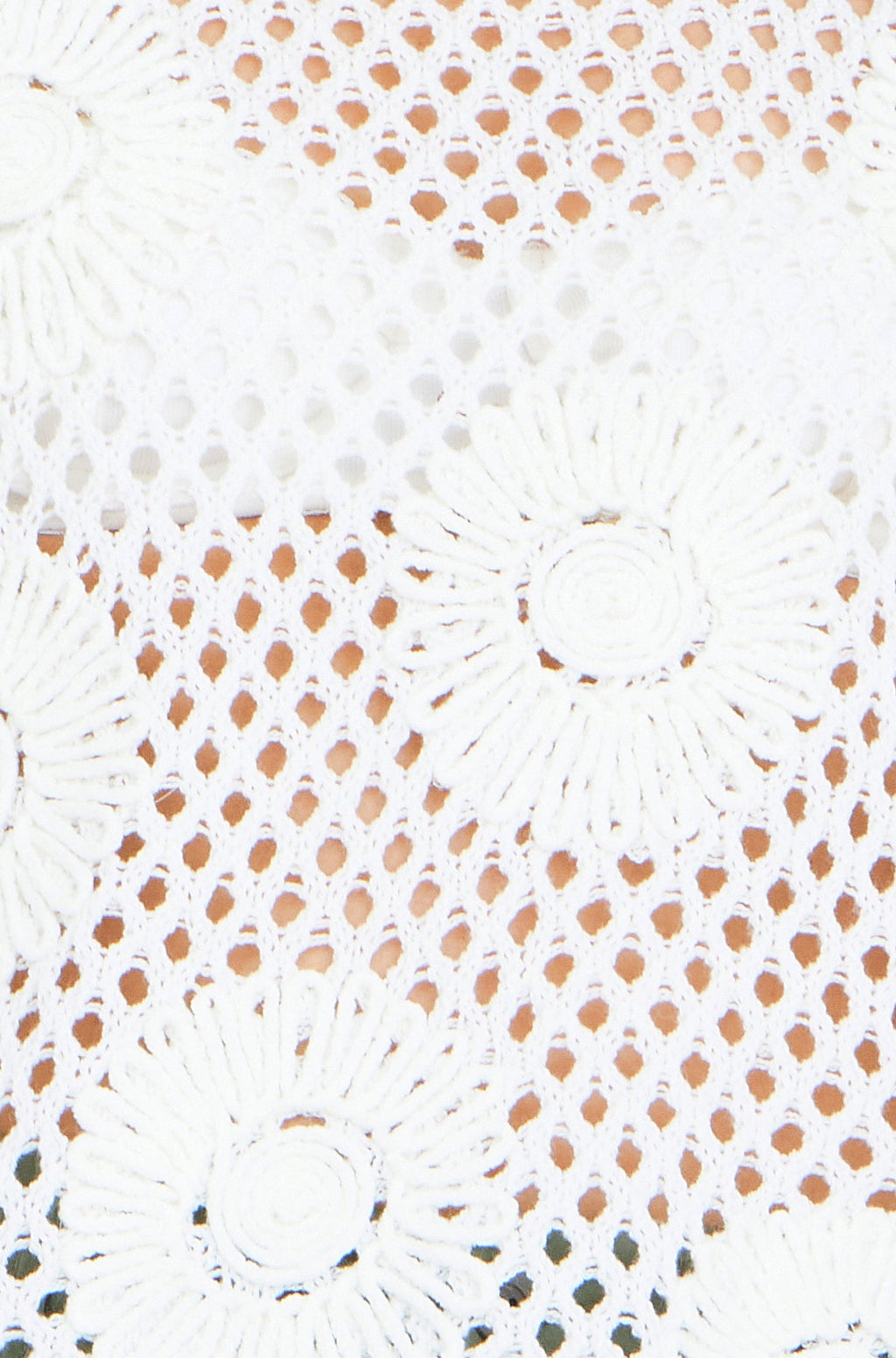 Yumi White Flower Crochet Jumper