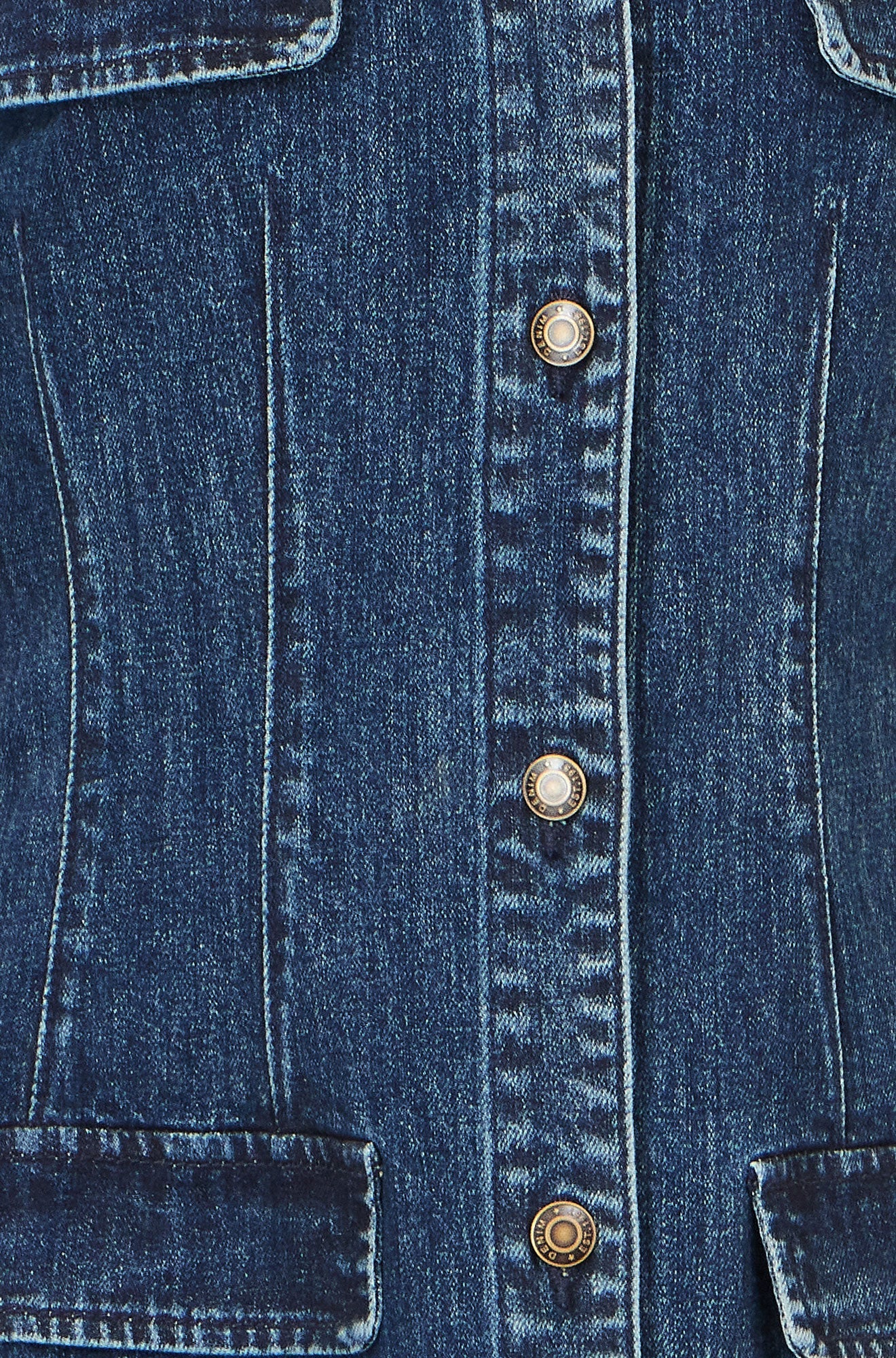 Yumi Blue Denim Stretch Shirt Dress With Pocket Details - QHA UK