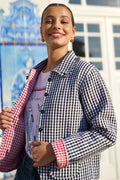 Yumi Black Gingham Frill Collar Jacket - QHA UK