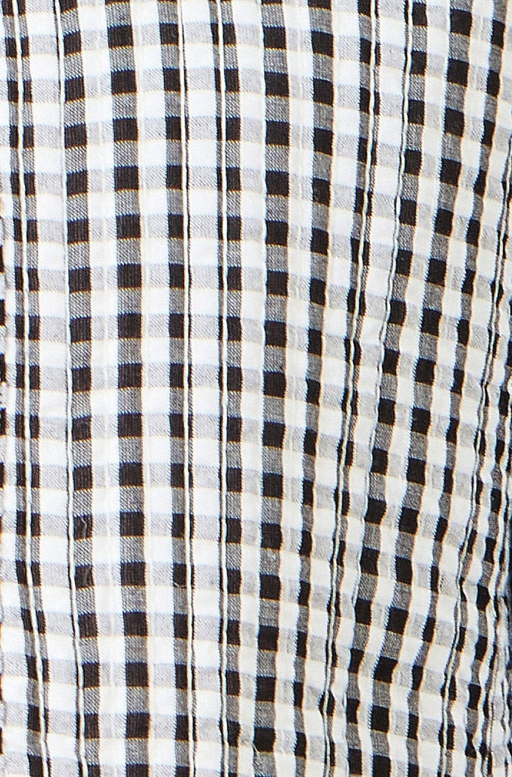 Yumi White Gingham Reversible Cotton Quilted Cropped Jacket - QHA UK