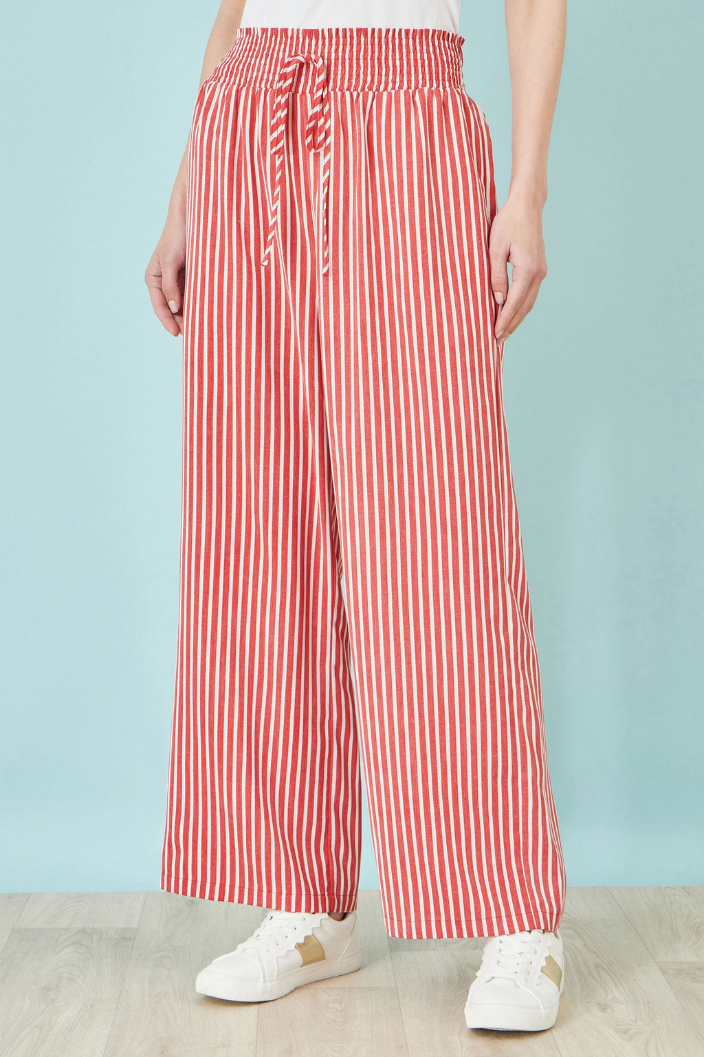 Yumi Red Stripe Relaxed Trousers
