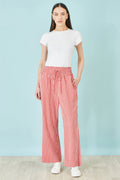 Yumi Red Stripe Relaxed Trousers