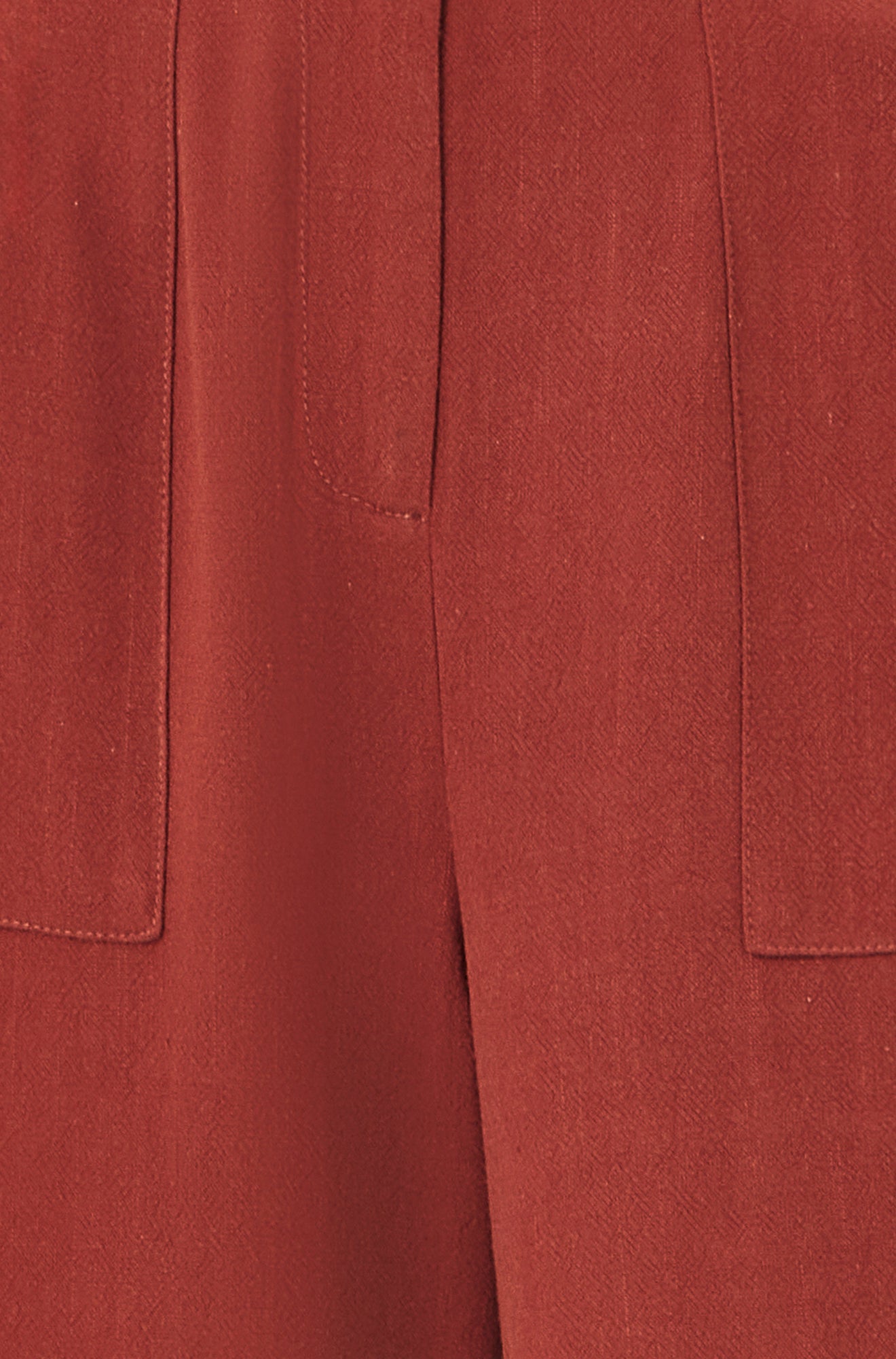 Yumi Brown Linen Mix Trousers