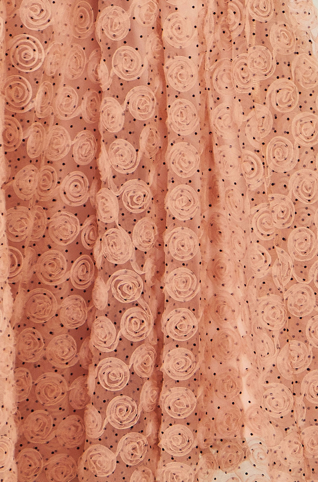 Yumi Blush Pink Spot And Rose Tulle Skirt - QHA UK