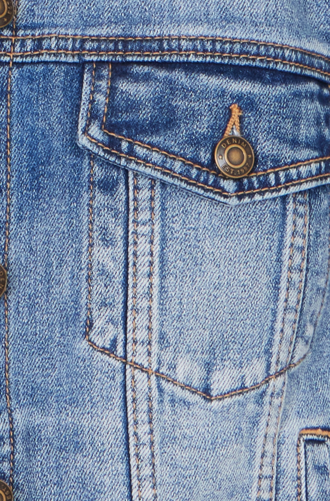 Yumi Blue Stretch Washed Denim Jacket