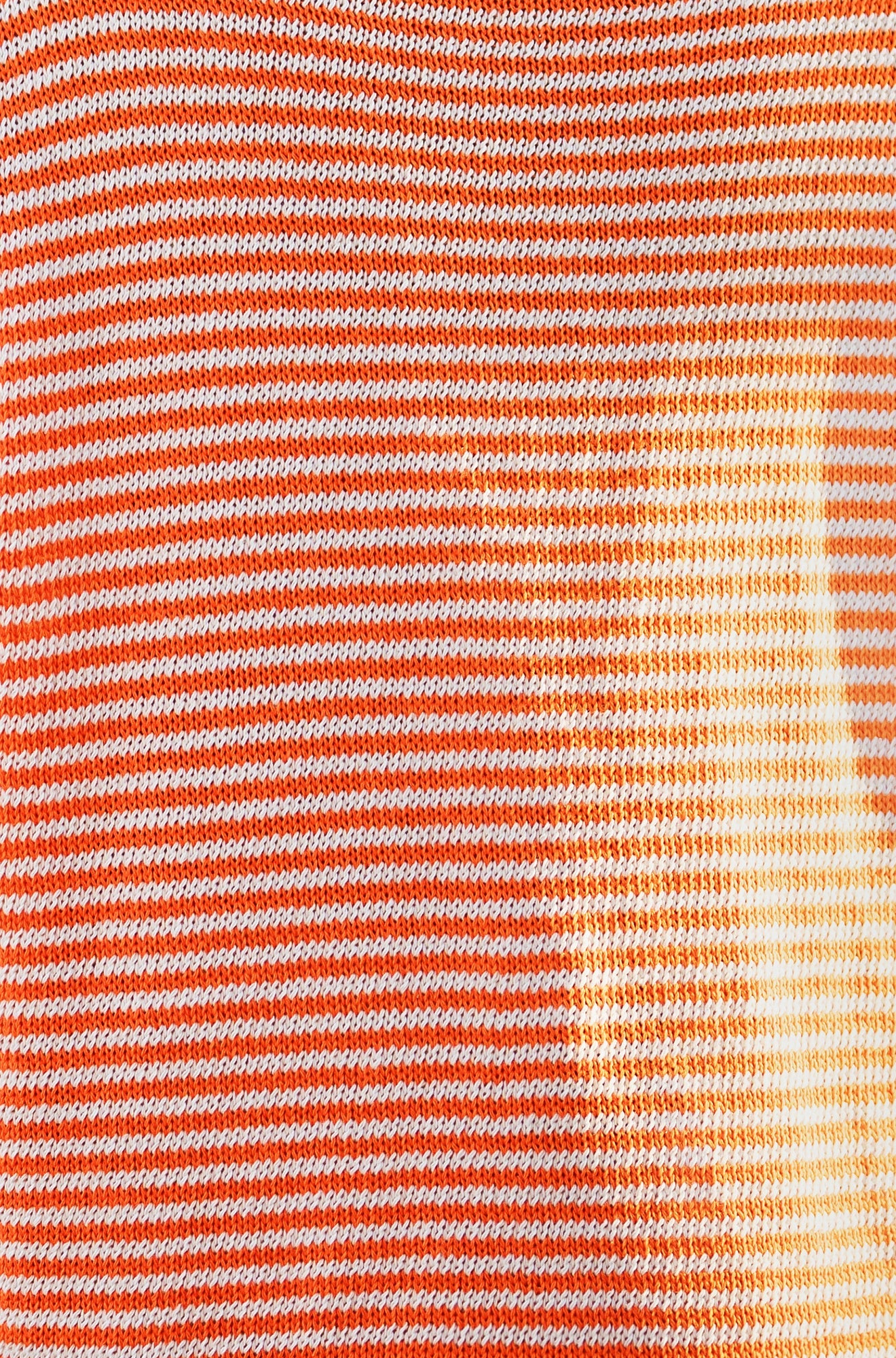 Yumi Orange Knitted Stripe Relaxed Jumper