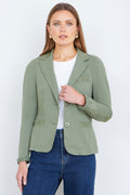 Yumi Green Stretch Cotton Blazer - QHA UK