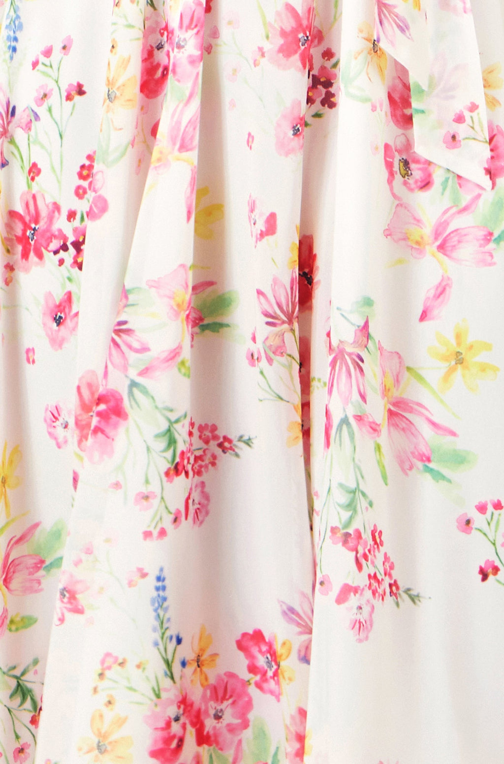 Yumi White Delicate Floral Midi Skater Dress - QHA UK